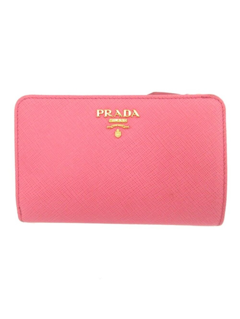 Prada Saffiano Leather Pink Bifold Wallet